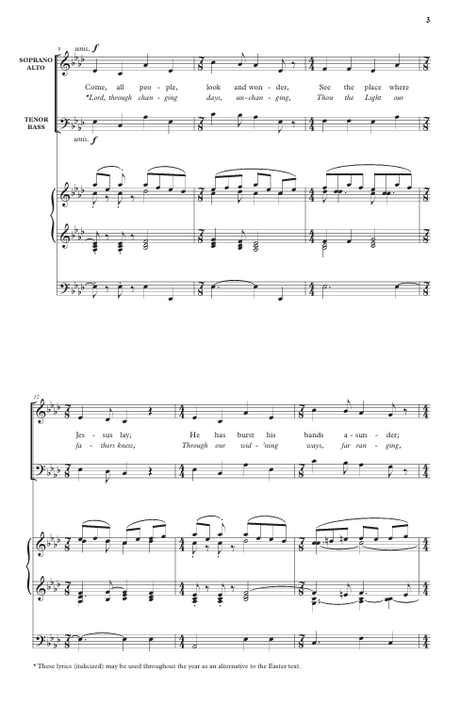 come all people look and wonder choir sheet music by mack wilberg easter music