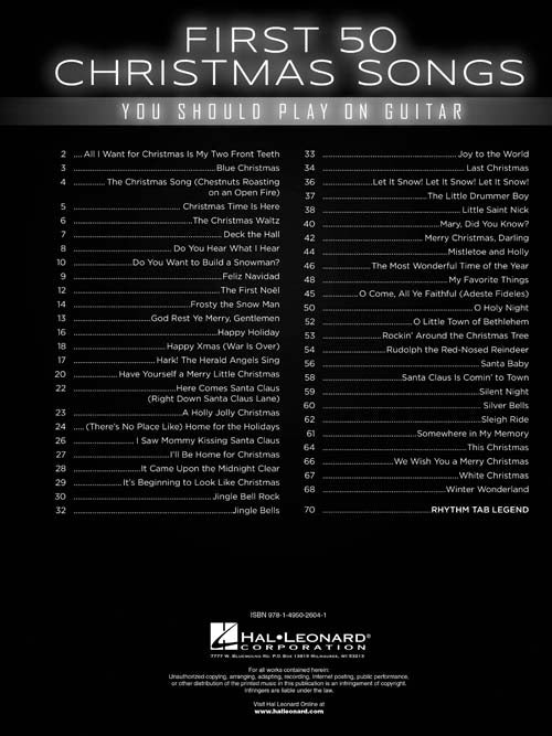 First 50 Christmas Songs You Should Play on Guitar