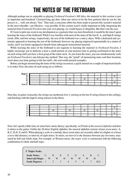 fretboard freedom guitar sheet music and method books