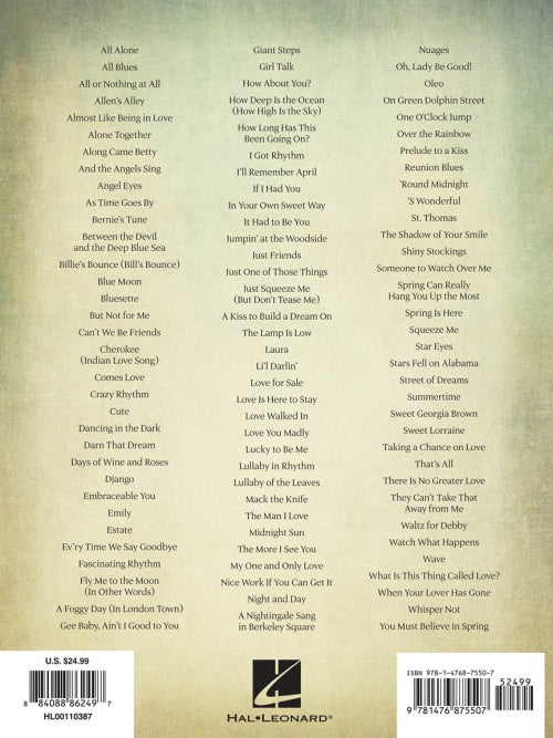 the great american songbook jazz with piano songs