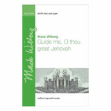 Cover of the sheet music book titled 'Guide Me, O Thou Great Jehovah' by Mack Wilberg, featuring a drawing of a cathedral.