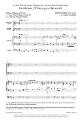 Sheet music for 'Guide me, O thou great Jehovah' with musical notation and text.