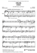 hear him sheet music by ryan murphy from the tabernacle choir