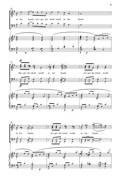 He's got the whole world in his hands ttbb version by mack wilberg