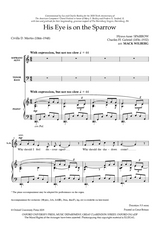 His Eye Is on the Sparrow – Mack Wilberg | SATB Choir Sheet Music