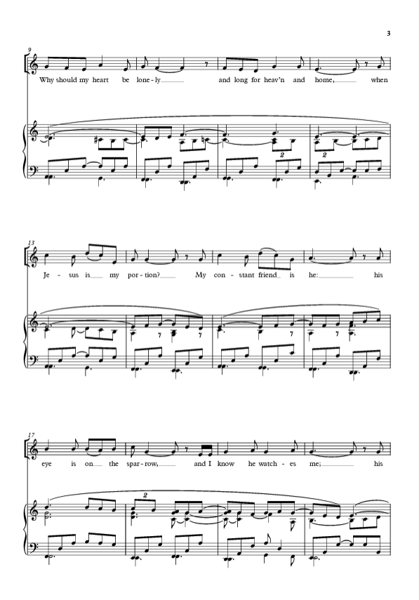 His Eye Is on the Sparrow – Mack Wilberg | SATB Choir Sheet Music