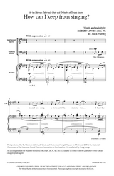 How can I keep from singing by mack wilberg sheet music
