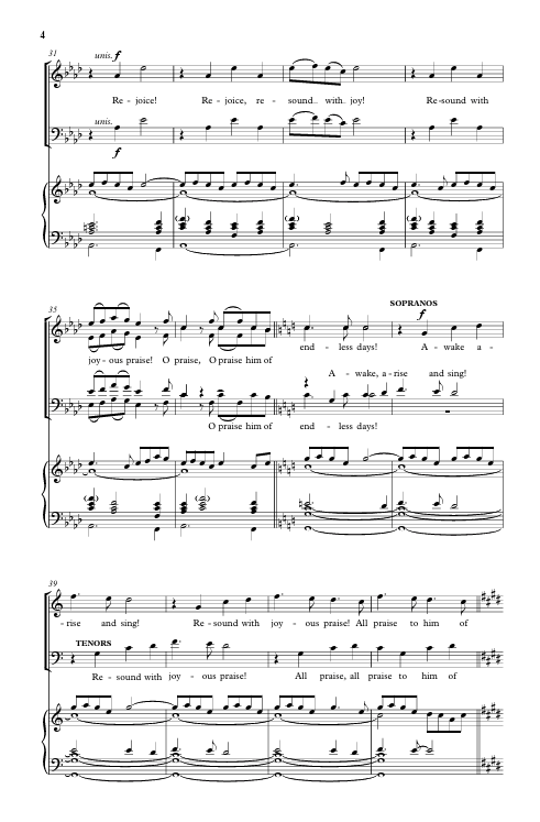 Hymn of praise by mack wilberg with choir sheet music sung by tabernacle choir