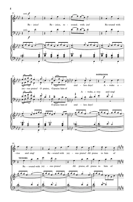 Hymn of praise by mack wilberg with choir sheet music sung by tabernacle choir