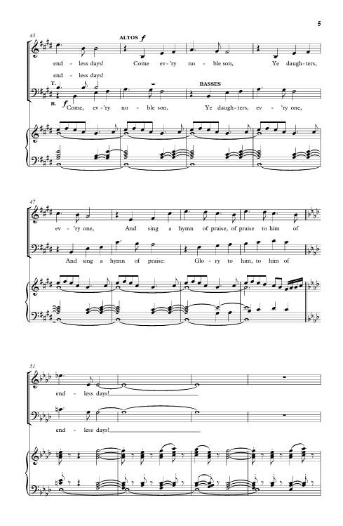 Hymn of praise by mack wilberg with choir sheet music sung by tabernacle choir