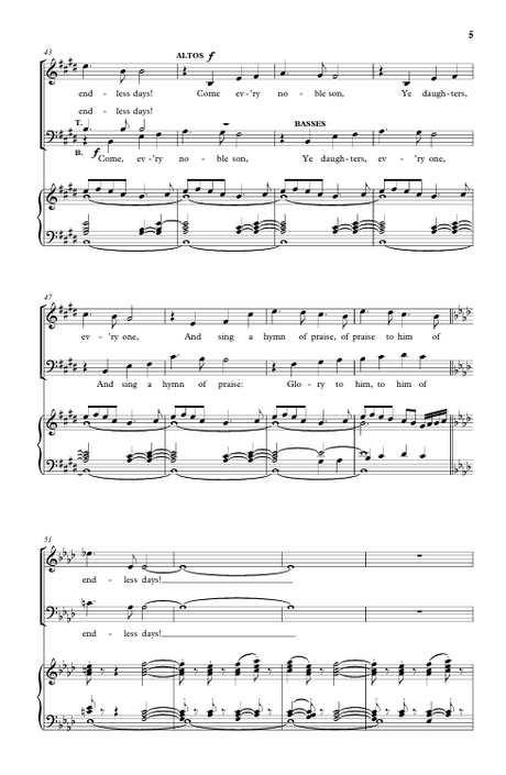 Hymn of praise by mack wilberg with choir sheet music sung by tabernacle choir