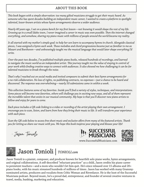 hymns sampler by jason tonioli piano sheet music