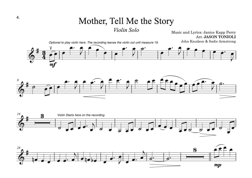 Janice Kapp Perry Duets for Piano & Violin