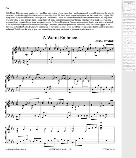 healing piano by jason tonioli piano sheet music