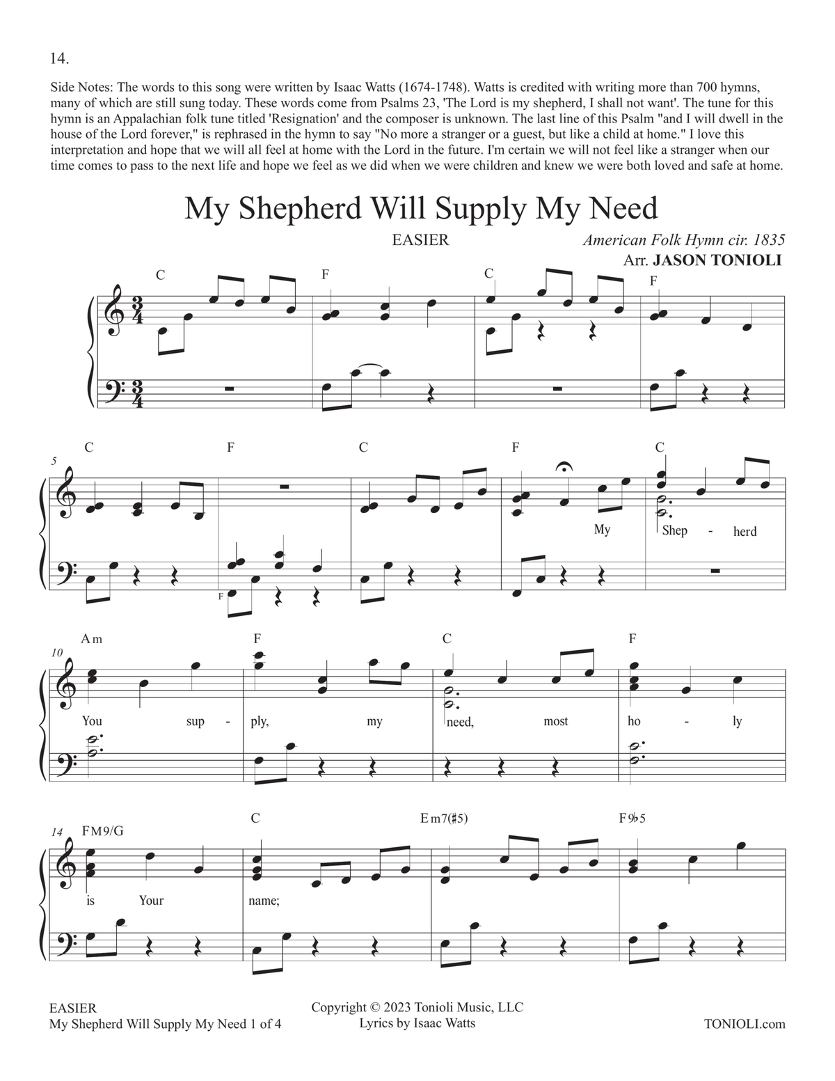 Easier Piano Hymns 3