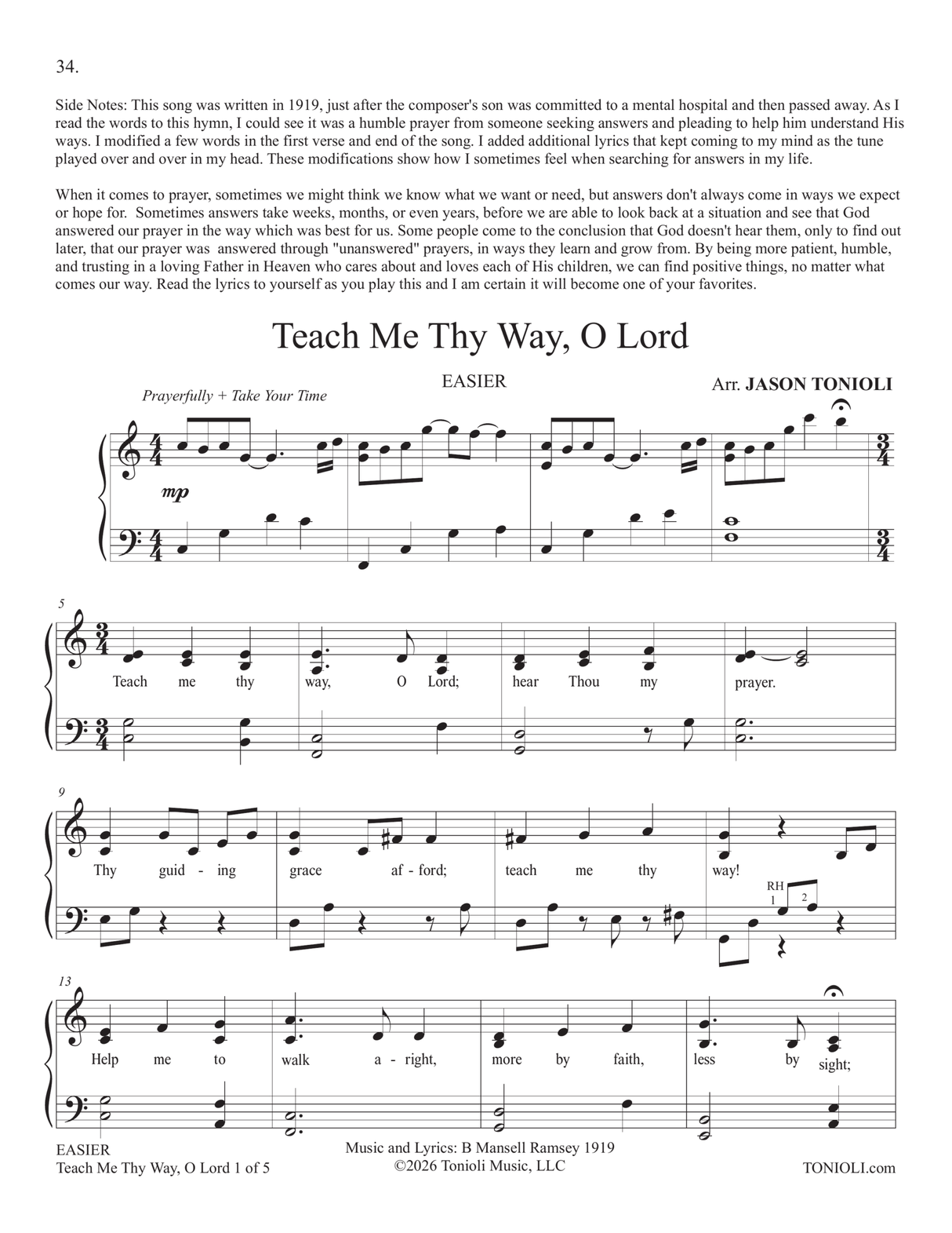 Easier Piano Hymns 3