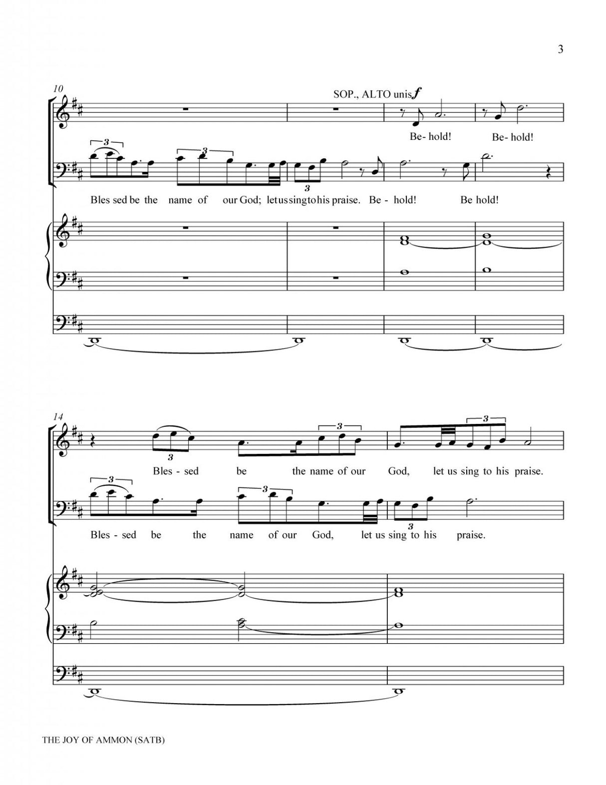 Joy of Ammon free LDS sheet music for ward choir