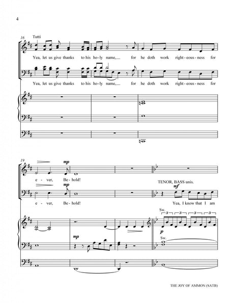 Joy of Ammon free LDS sheet music for ward choir