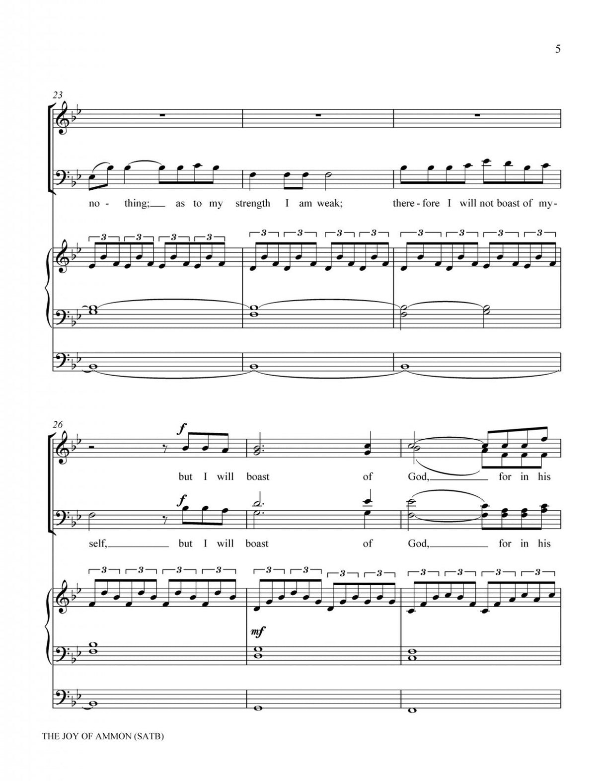 Joy of Ammon free LDS sheet music for ward choir
