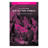 Music book cover titled 'Joy to the World' by Mack Wilberg with a pink and black color scheme.