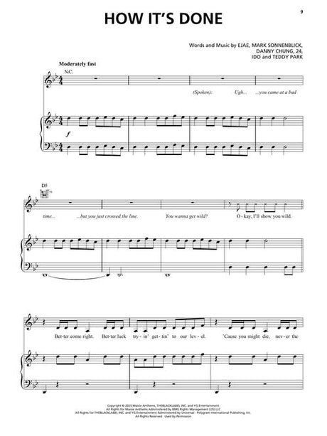 Sheet music for 'How It's Done' with lyrics and musical notation.