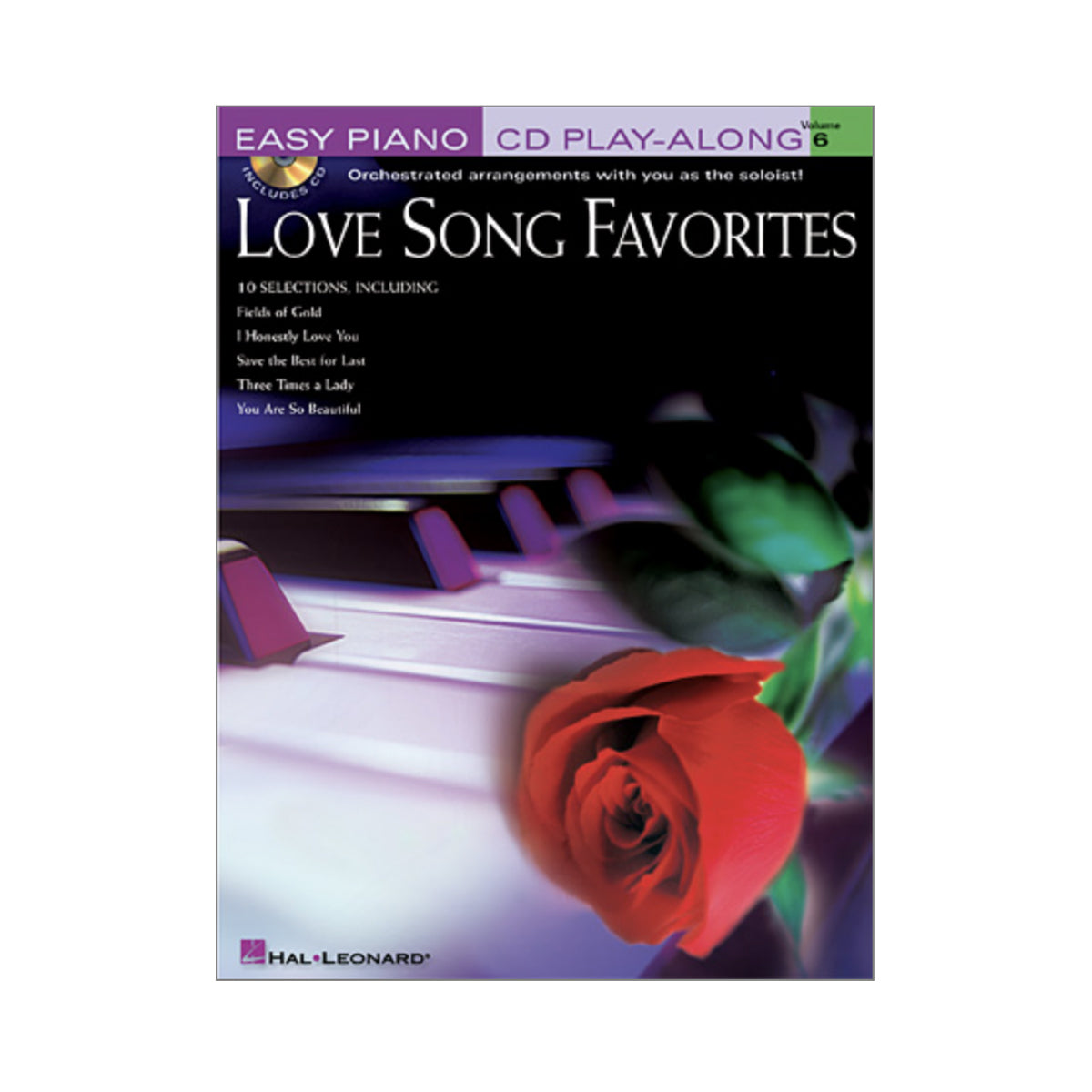 Chansons d'amour préférées CD de piano facile à jouer Volume 6