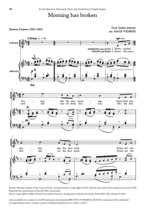 mack wilberg anthems sheet music of tabernacle choir