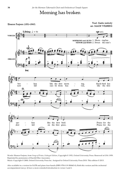 mack wilberg anthems sheet music of tabernacle choir