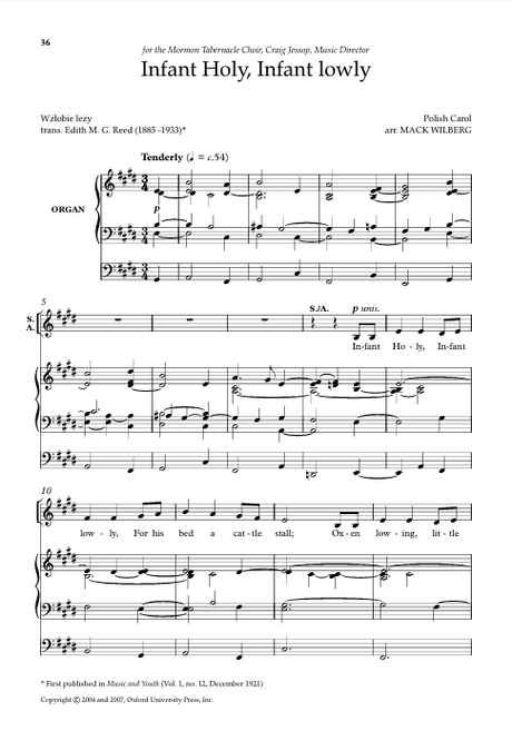 Mack wilberg christmas carols sheet music for church and schools