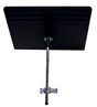 Manhasset Drummer Music Stand with a full-size desk, dual clamp/dual swivel mounting system, and a 16-inch shaft.