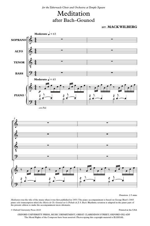 Meditation by bach gounod by mack wilberg