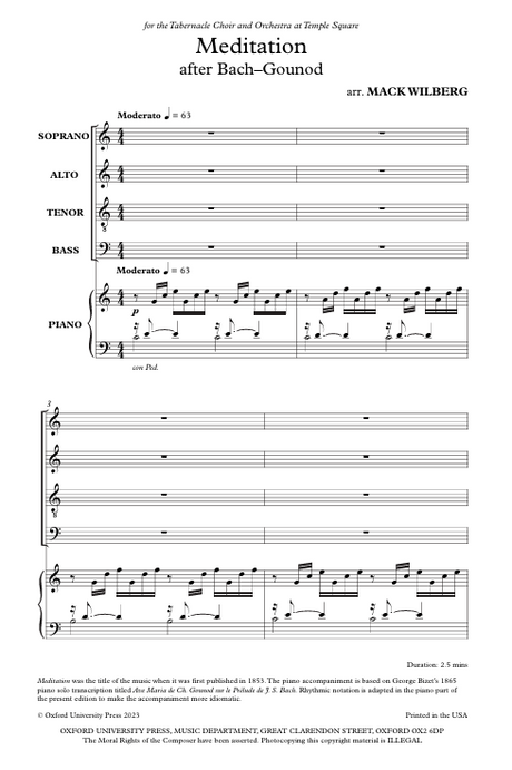 Meditation by bach gounod by mack wilberg