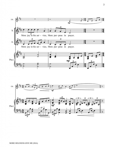 More holiness give me sheet music doe choir