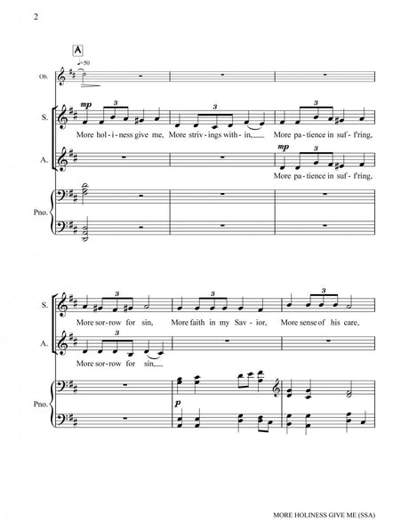 More holiness give me sheet music for choir