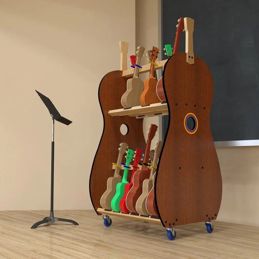 ukulele storage cart a&s crafted products for classroom