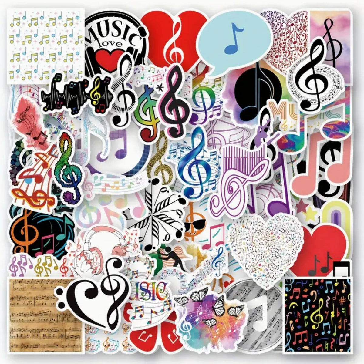 Music Stickers Assortment (25) – Teton Music | Pianos, Strings, Sheet Music