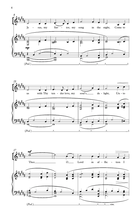 My song in the night by mack wilberg sheet music arrangement for choir
