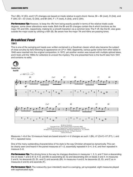 play like charlie christian guitar sheet music book