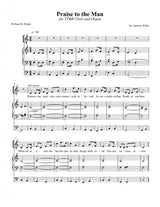 Praise to the man LDS hymn sheet music arrangement
