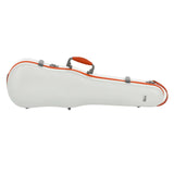 PURE by GEWA Polycarbonate Violin Case | White/Orange, Gold & Silver