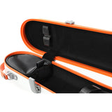 PURE by GEWA Polycarbonate Violin Case | White/Orange, Gold & Silver