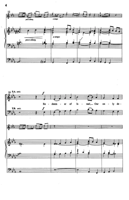 redeemer of israel mack wilberg tabernacle choir sheet music