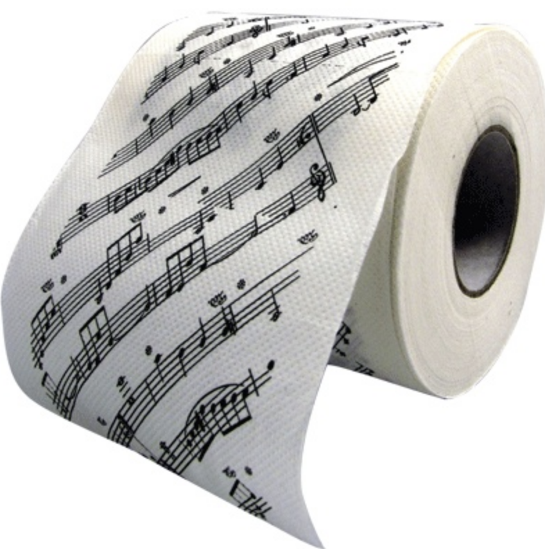 sheet music toilet paper novelty teacher student
