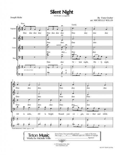 Silent night Christmas sheet music 
