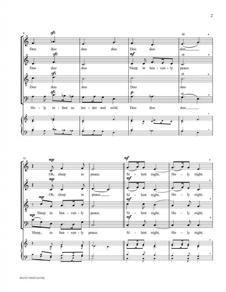 Silent night Christmas sheet music