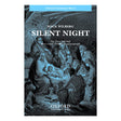 Music sheet cover for 'Silent Night' by Mack Wilberg with a black and white illustration of a nativity scene.