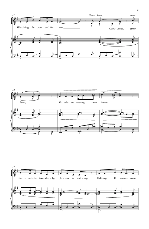 Softly And Tenderly (SATB)