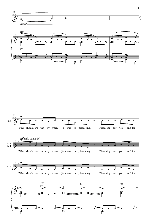 Softly and tenderly mack wilberg sheet music