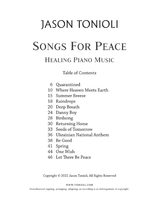 Songs for peace by jason tonioli piano sheet music