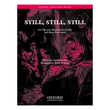 Music sheet cover for 'Still, Still, Still' by Oxford University Press with black and red illustration.